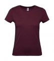 Dames T-shirt B&C E150 TW02T Burgundy